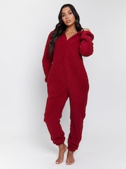 Loungeable Red Sherpa XL Ears Teddy All-In-One - Image 1 of 5