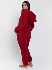 Loungeable Red Sherpa XL Ears Teddy All-In-One - Image 2 of 5