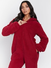 Loungeable Red Sherpa XL Ears Teddy All-In-One - Image 4 of 5