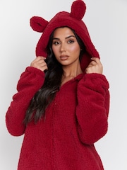 Loungeable Red Sherpa XL Ears Teddy All-In-One - Image 5 of 5