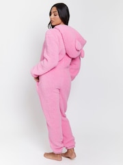 Loungeable Pink Sherpa XL Ears Teddy All-In-One - Image 2 of 5