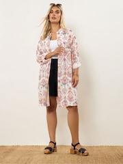 Yours Curve White Longline Shirt - Image 2 of 5