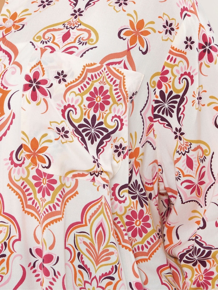 Yours Curve White Longline Shirt - Image 5 of 5