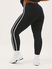 Yours Curve Black Side Stripe Leggings - Image 3 of 5
