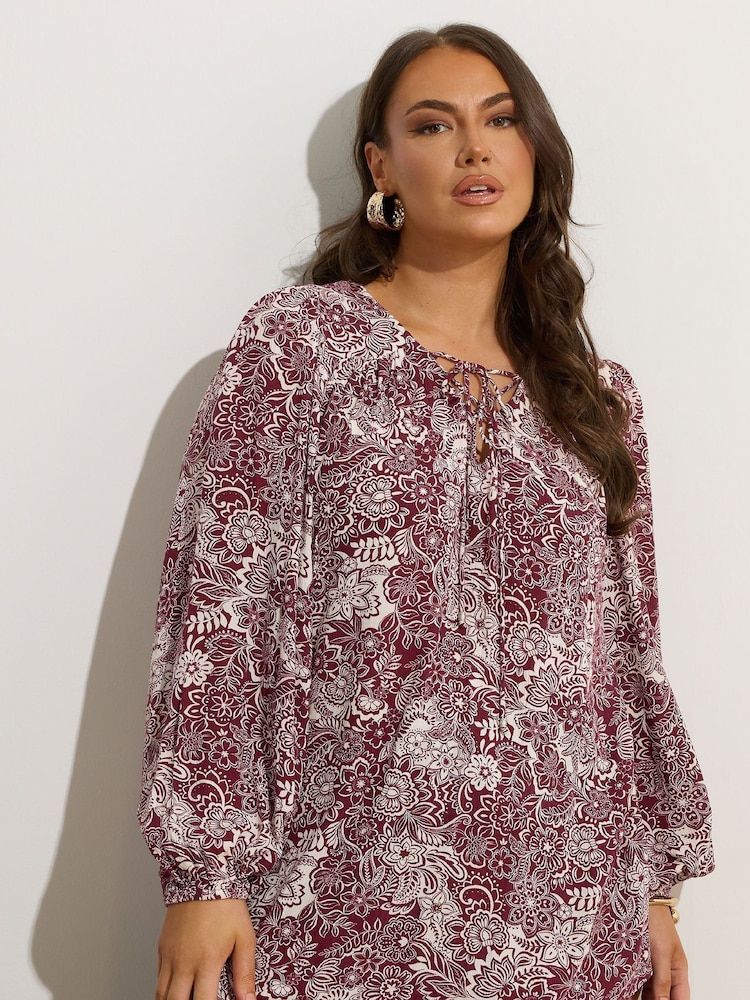 Castanho - Blusa Smock Yours Curve Lattice - Imagem 1 de 5