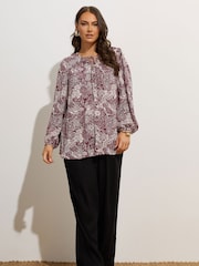 Castanho - Blusa Smock Yours Curve Lattice - Imagem 3 de 5
