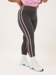 Yours Curve Grey Side Stripe Leggings - Image 4 of 6