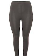 Yours Curve Grey Side Stripe Leggings - Image 6 of 6