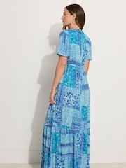 Long Tall Sally Blue Crinkle Maxi Dress - Image 3 of 5