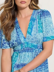 Long Tall Sally Blue Crinkle Maxi Dress - Image 4 of 5