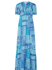 Long Tall Sally Blue Crinkle Maxi Dress - Image 5 of 5