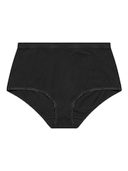 Yours Curve Black Mono Floral Print Full Briefs 5 Pack Knickers - Image 6 of 9