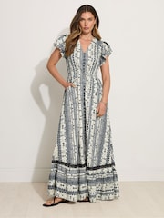 Long Tall Sally Grey Button Maxi Dress - Image 2 of 5