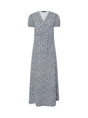 M&Co Blue Petite Wrap Maxi Dress - Image 5 of 5