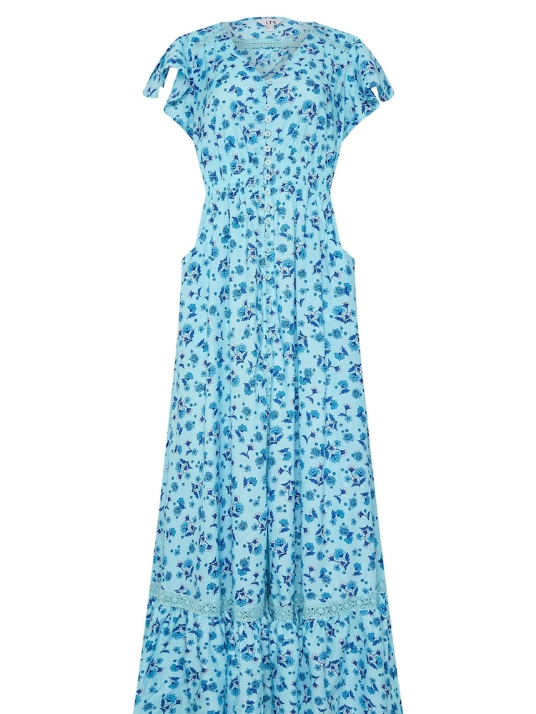 Long Tall Sally Blue Button Maxi Dress - Image 1 of 1