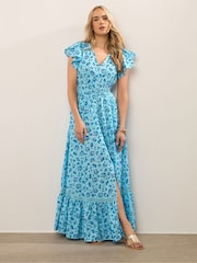 Long Tall Sally Blue Button Maxi Dress - Image 2 of 5