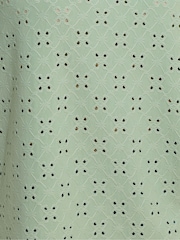 M&Co Green Broderie Puff Sleeve Top - Image 5 of 5