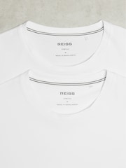Weiß - Reiss Flex Stretch-Baumwoll-Slim-Fit T-Shirts 2 Pack - Bild 7 von 7