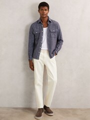 Reiss White Jaden Stretch-Cotton Ribbed Vest - Image 3 of 6