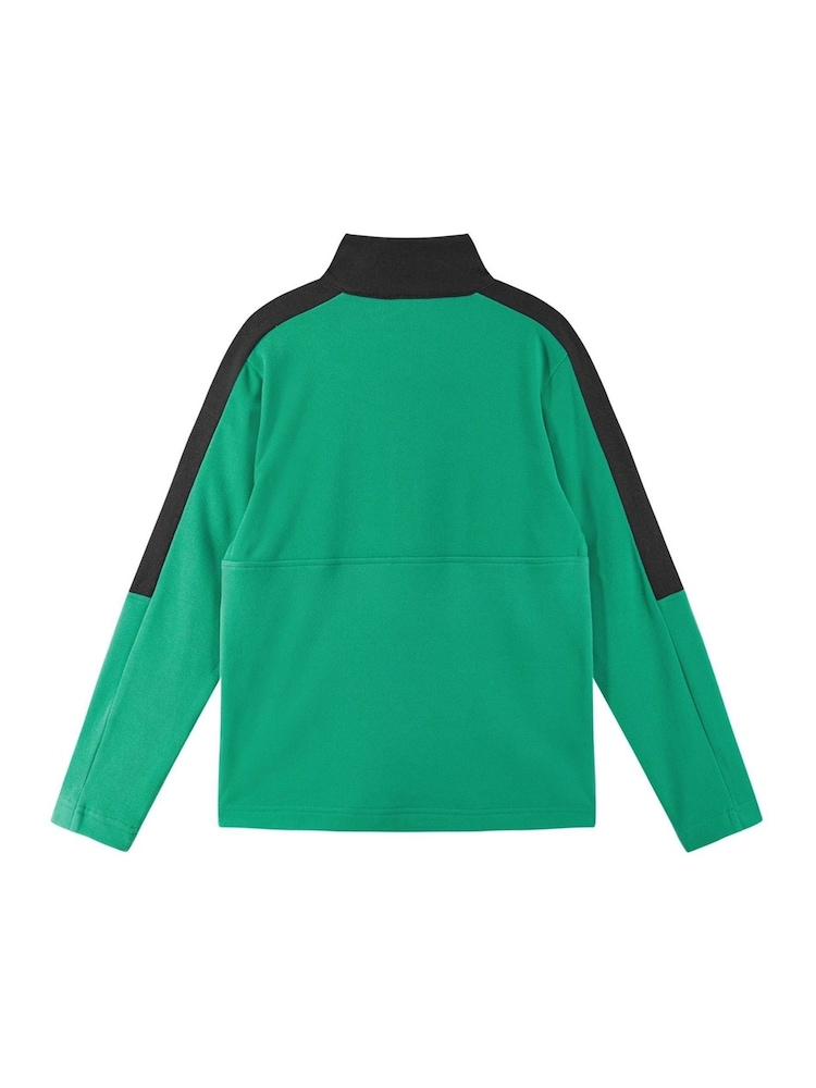 Reima Green Fleece Colourblock Quarter Zip Sweater Laduille - Image 2 of 6