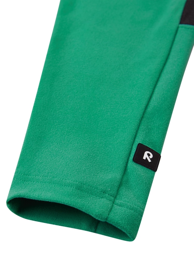 Reima Green Fleece Colourblock Quarter Zip Sweater Laduille - Image 6 of 6