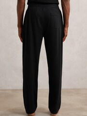 Reiss Black Hugo Cotton Jersey Logo-Waistband Joggers with Stretch - Image 6 of 7