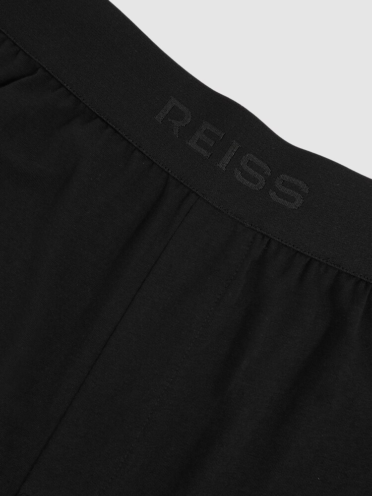 Reiss Black Hugo Cotton Jersey Logo-Waistband Joggers with Stretch - Image 7 of 7