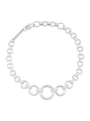 Estella Bartlett Silver Tone Graduated Round Link Chain Bracelet - Image 1 of 4
