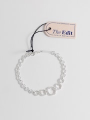 Estella Bartlett Silver Tone Graduated Round Link Chain Bracelet - Image 3 of 4