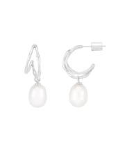 Estella Bartlett Molten Pearl Double Hoop Earrings - Image 1 of 4