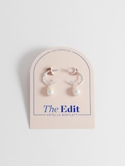 Estella Bartlett Molten Pearl Double Hoop Earrings - Image 3 of 4