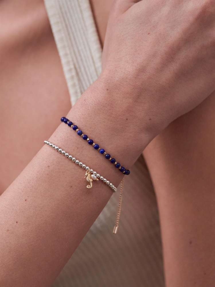 Estella Bartlett Gold Tone Wellness Lapis Lazuli Amelia Bracelet - Image 2 of 3