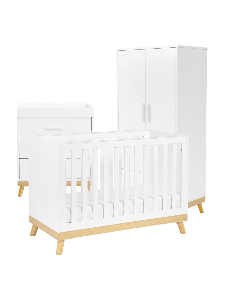 Babymore 3 Piece White Mona Mini Nursery Furniture Set - Image 6 of 6
