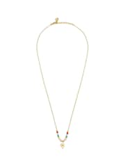Estella Bartlett Gold Tone Flower Shell Beaded Necklace - Image 1 of 4