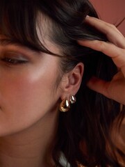 Estella Bartlett Silver Tone Silver Mini Teardrop Earrings - Image 2 of 4