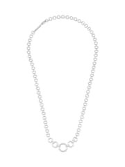 Estella Bartlett Silver Tone Graduated Round Link Chain Necklace - Image 1 of 5