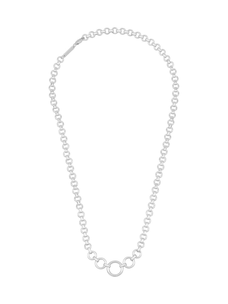 Estella Bartlett Silver Tone Graduated Round Link Chain Necklace - Image 1 of 5