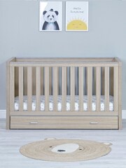 Babymore Oak Luno Cot Bed With Drawer - Image 2 of 4