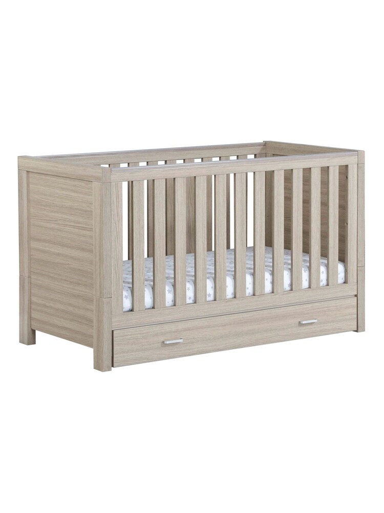 Babymore Oak Luno Cot Bed With Drawer - Image 4 of 4