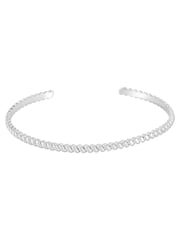 Estella Bartlett Silver Tone Rope Textured Cuff Bracelet - Image 1 of 4