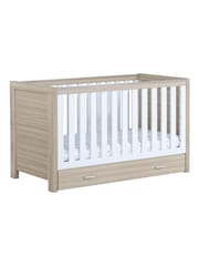 Babymore Oak White Luno Cot Bed With Drawer - Image 5 of 5