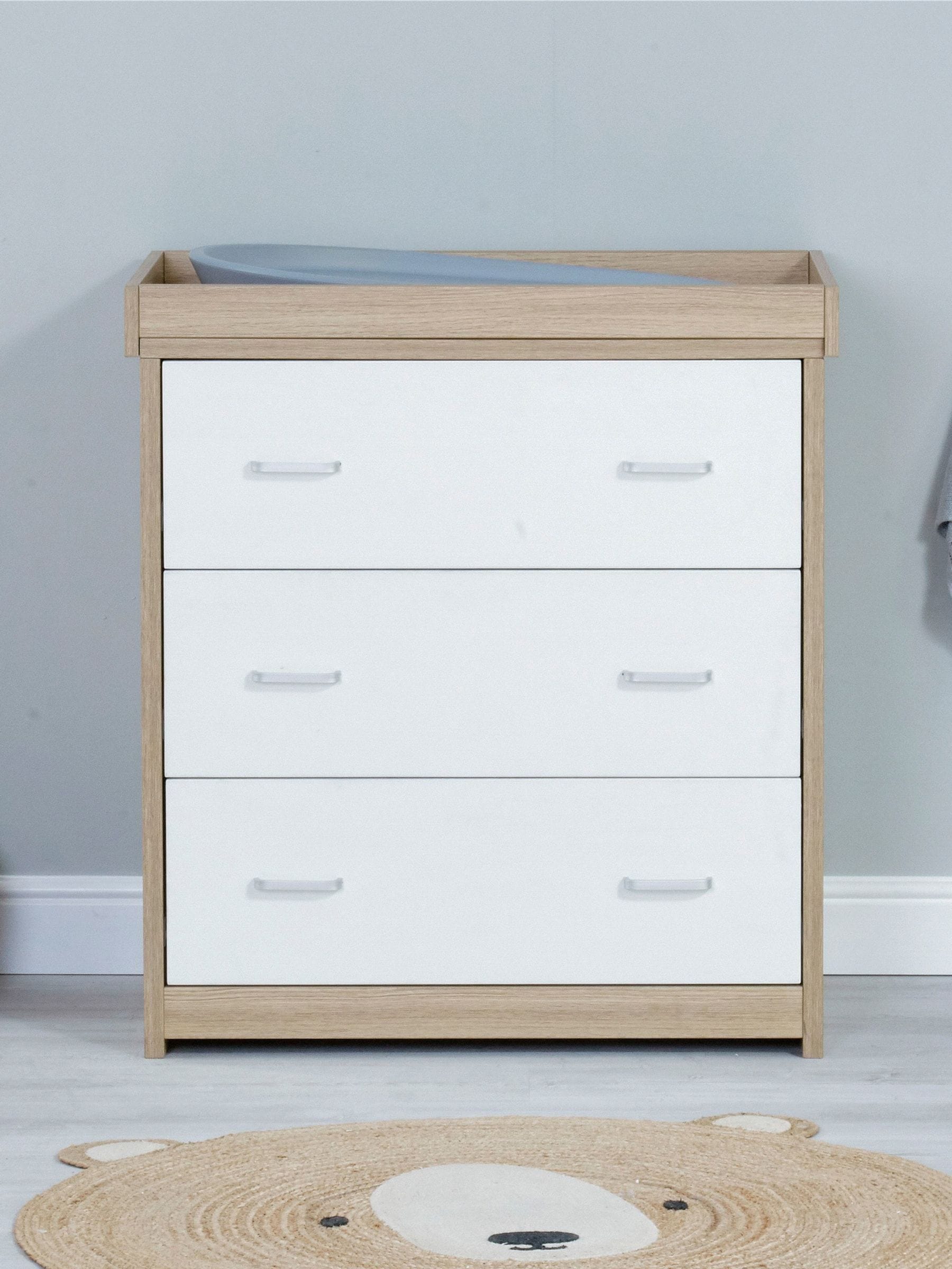 Babymore Unisex Infant Oak White Luno Veni Chest Changer - Image 1
