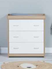Babymore Oak White Luno Veni Chest Changer - Image 1 of 3