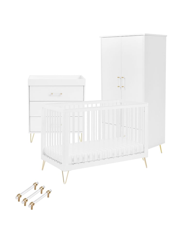 Babymore 3 Piece Acrylic Kimi Acrylic Nursery Furniture Set - Image 4 of 4