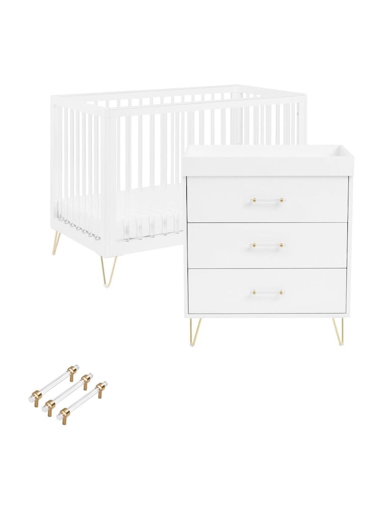 Babymore Acrylic Kimi Nursery Furniture Set 2 Piece - Image 4 of 4