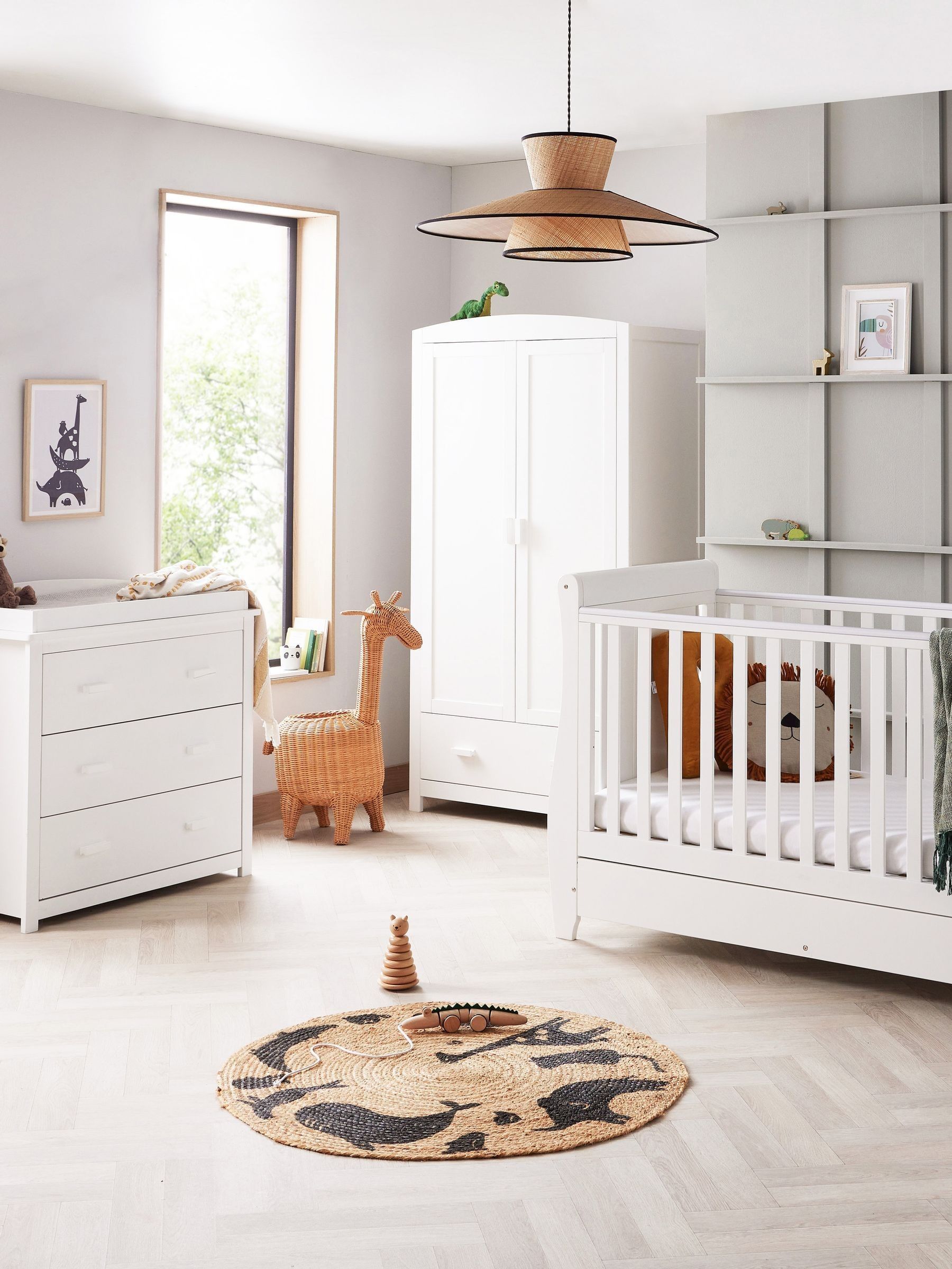 Babymore Unisex Toddler White Stella 3 Piece Furniture Set