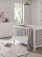 Babymore White Velvet Deluxe 2 Piece Furniture Set - Image 1 of 5