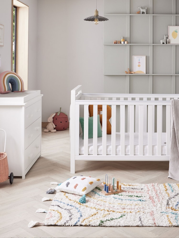 Babymore White Velvet Deluxe 2 Piece Furniture Set - Image 2 of 5