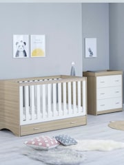Babymore Oak White 2 Piece Veni Furniture Set with Drawer - Image 1 of 5