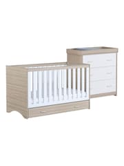 Babymore Oak White 2 Piece Veni Furniture Set with Drawer - Image 5 of 5
